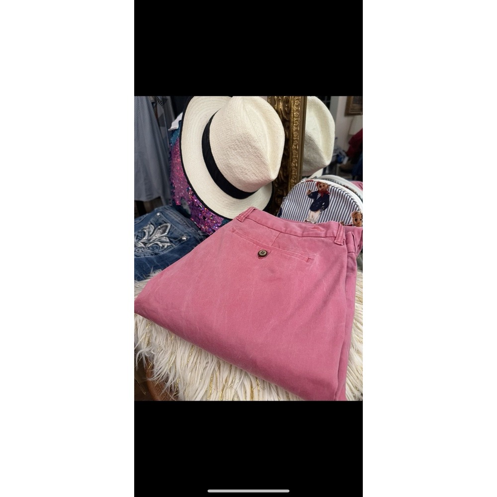 Tommy Bahama Borocay Coral Pink Chino Pants 34x32 Straight Prep Luxury - Picture 14 of 16
